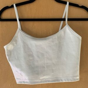 Aritizia TNA 90s Karelis Silver Cropped Tank Small
